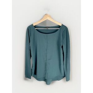Ann Taylor Women's Soft Long Sleeve Teal Blouse Size S‎